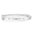 Diamond Five Stone Bangle Bracelet 14K White Gold (0.38ct)