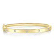 Diamond Five Stone Bangle Bracelet 14K Yellow Gold (0.38ct)