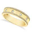 Diamond Bezel Half Eternity Band Ring 14k Yellow Gold (0.23ct)