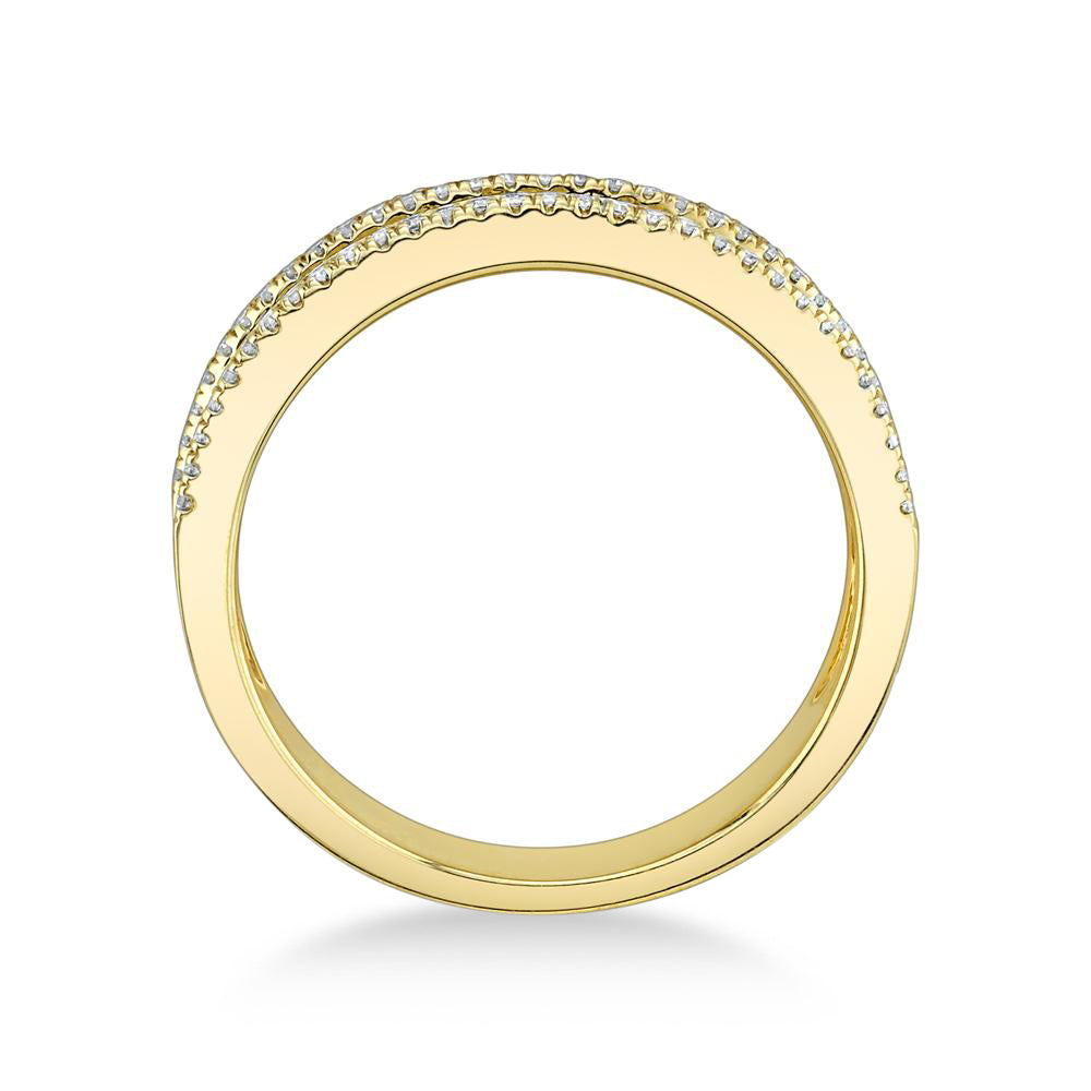 Diamond Bezel Half Eternity Band Ring 14k Yellow Gold (0.23ct)