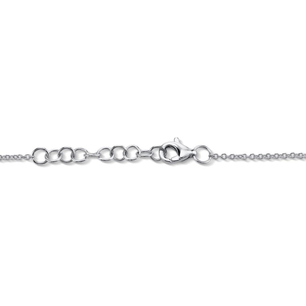Diamond Pave Bar Link Bracelet 14k White Gold (0.39ct)