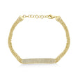 Diamond Pave Bar Link Bracelet 14k Yellow Gold (0.39ct)