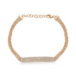 Diamond Pave Bar Link Bracelet 14k Rose Gold (0.39ct)