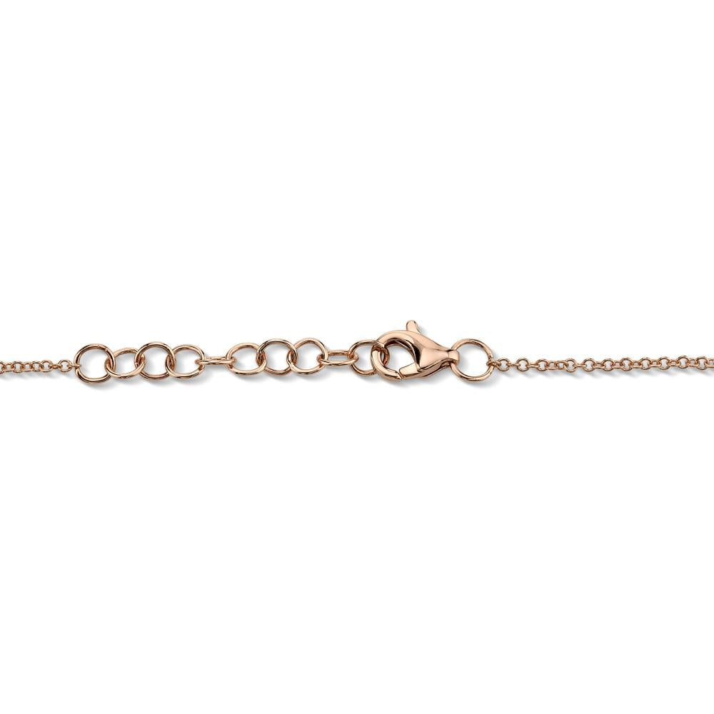 Diamond Pave Bar Link Bracelet 14k Rose Gold (0.39ct)