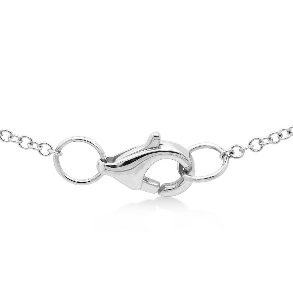 Diamond Layered Solitare Necklace 14k White Gold (0.50ct)