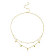 Diamond Layered Solitare Necklace 14k Yellow Gold (0.50ct)