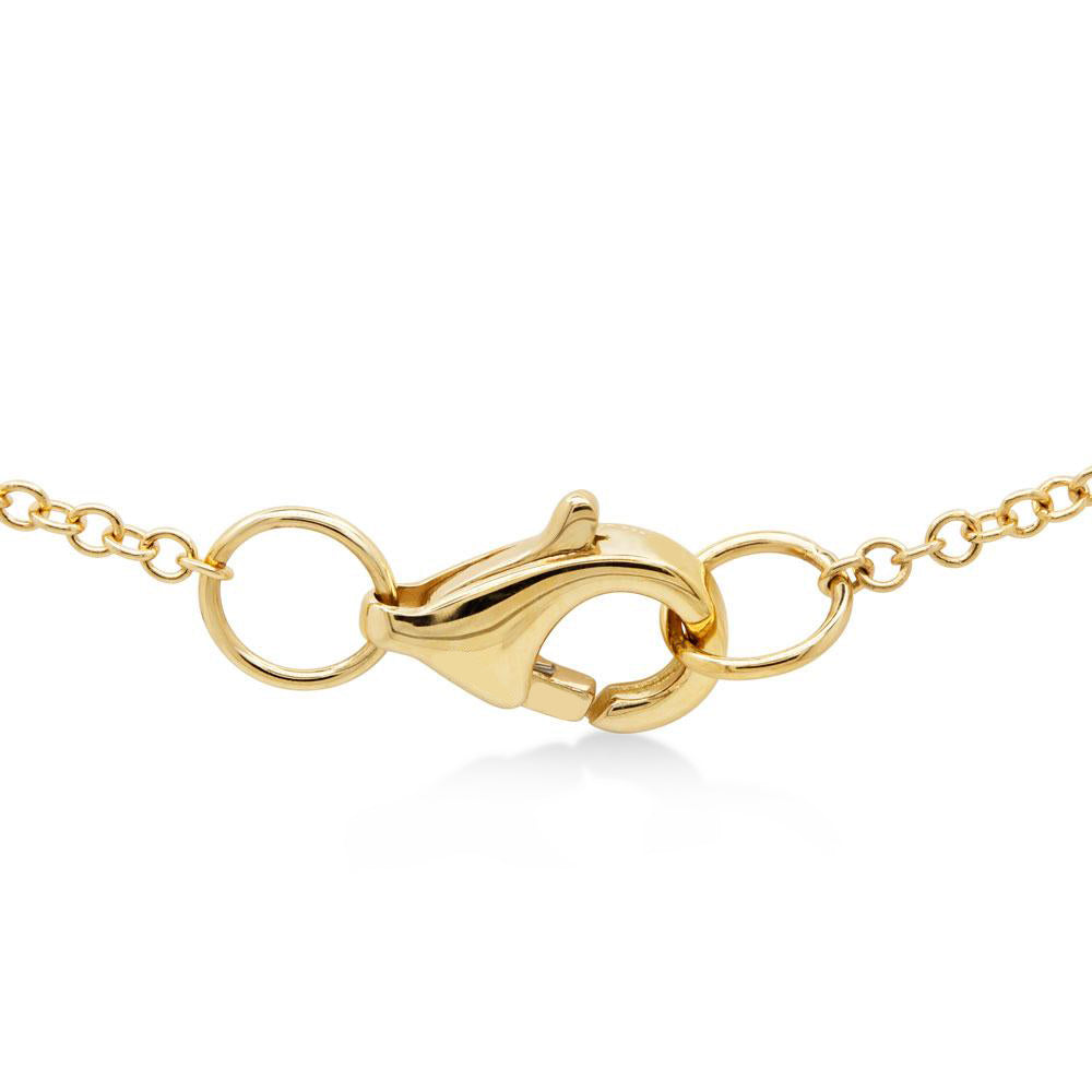 Diamond Layered Solitare Necklace 14k Yellow Gold (0.50ct)