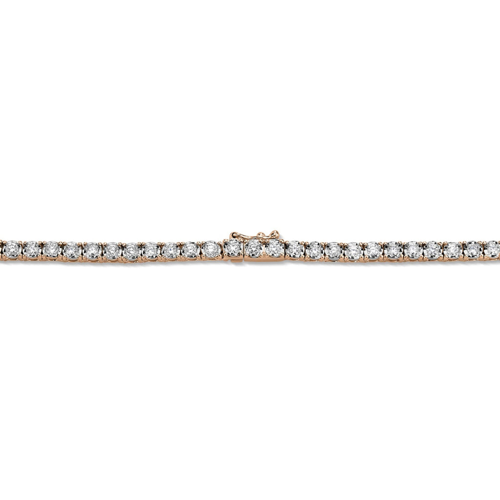 36" Diamond Tennis Necklace 14k Rose Gold (8.70ct)