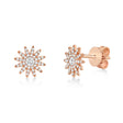Diamond Starburst Stud Earrings 14k Rose Gold (0.24ct)