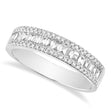 Diamond Baguette Wedding Band 14k White Gold (0.55ct)