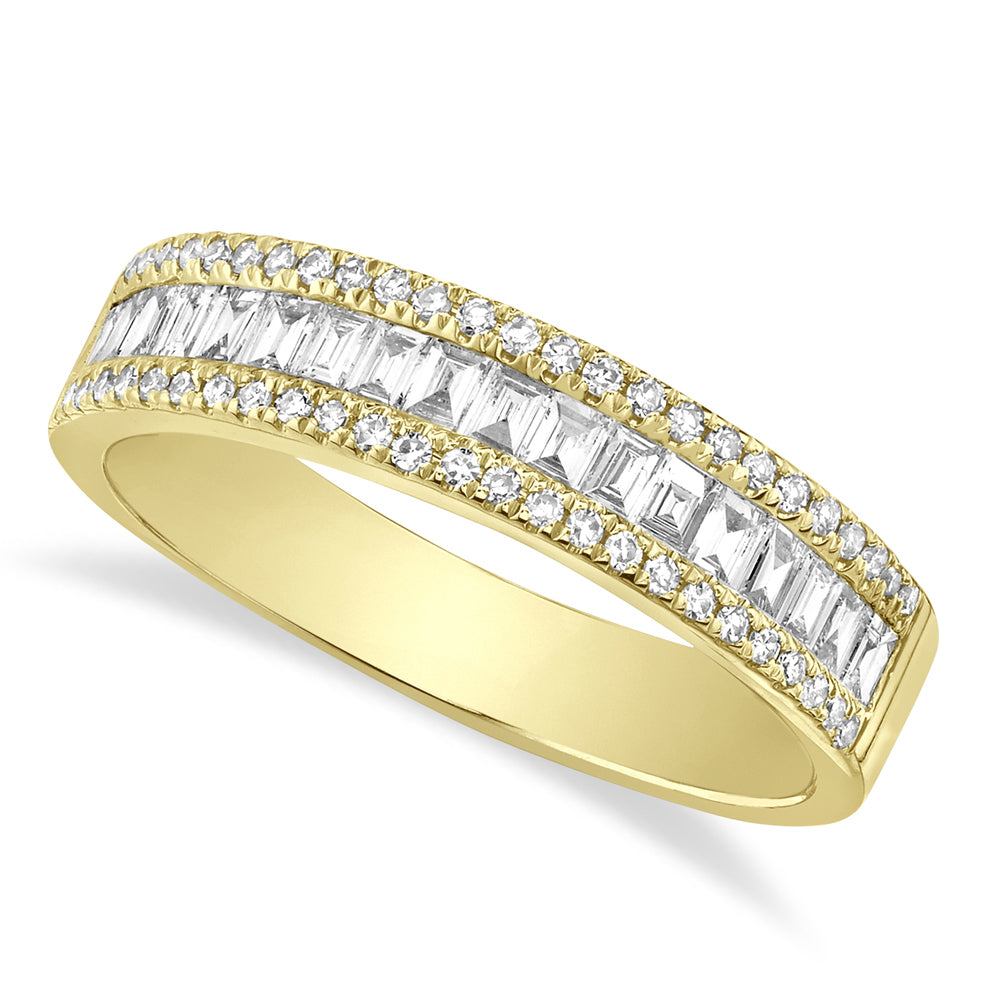 Diamond Baguette Wedding Band 14k Yellow Gold (0.55ct)