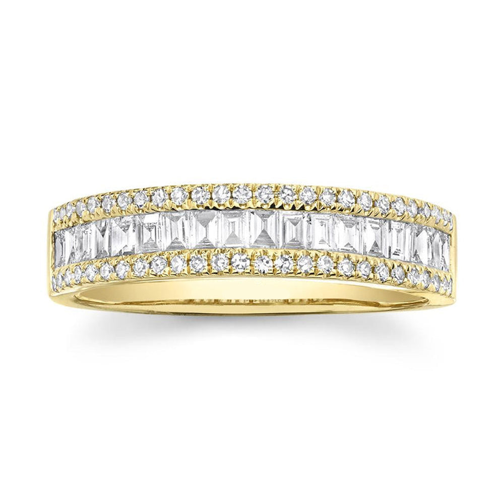 Diamond Baguette Wedding Band 14k Yellow Gold (0.55ct)