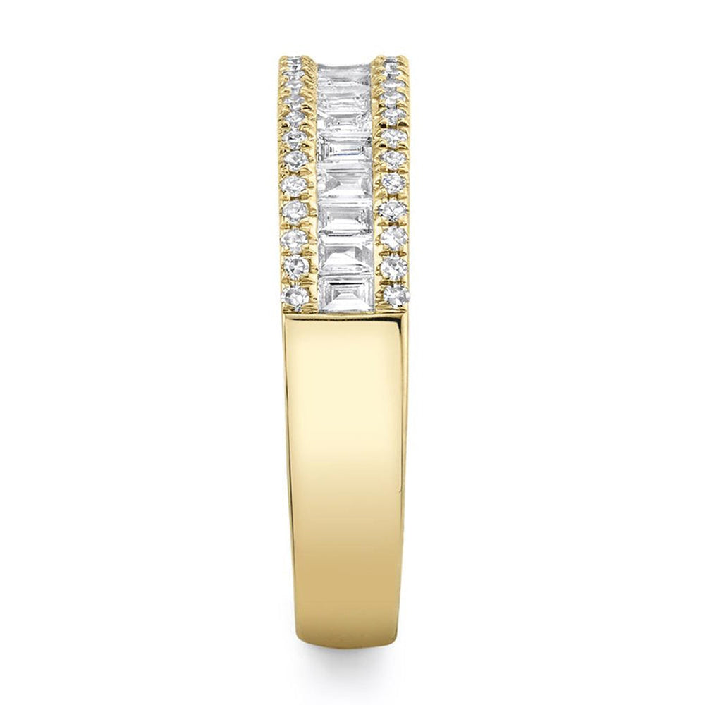 Diamond Baguette Wedding Band 14k Yellow Gold (0.55ct)