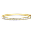 Baguette Diamond Channel Set Bangle Bracelet 14k Yellow Gold (1.74ct)