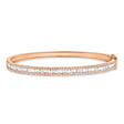 Baguette Diamond Channel Set Bangle Bracelet 14k Rose Gold (1.74ct)