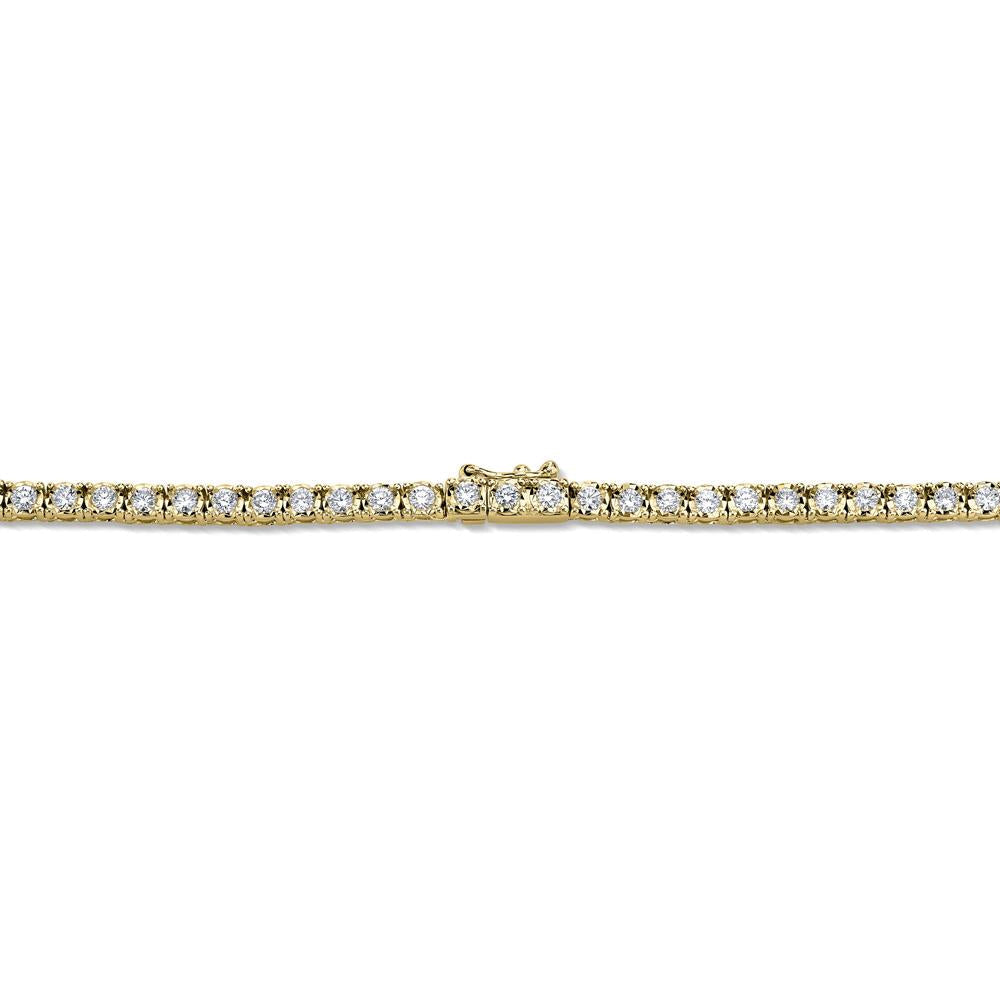 Diamond Tennis Necklace 14k Yellow Gold (3.96ct)