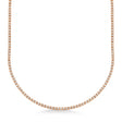 Diamond Tennis Necklace 14k Rose Gold (3.96ct)