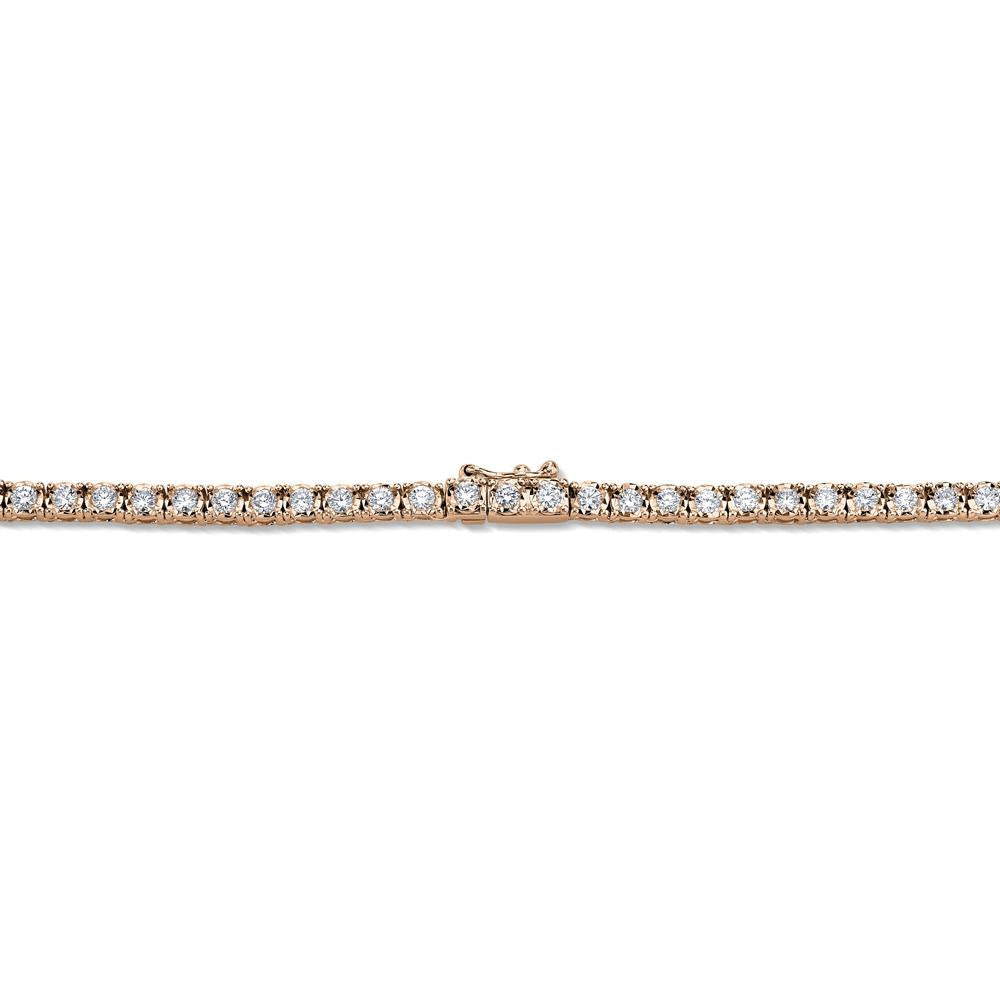 Diamond Tennis Necklace 14k Rose Gold (3.96ct)