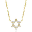 Diamond Star of David Pendant Necklace 14k Yellow Gold (0.11ct)