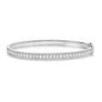 Round Diamond Channel Set Bangle Bracelet 14k White Gold (1.70ct)