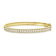 Round Diamond Channel Set Bangle Bracelet 14k Yellow Gold (1.70ct)