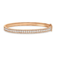 Round Diamond Channel Set Bangle Bracelet 14k Rose Gold (1.70ct)