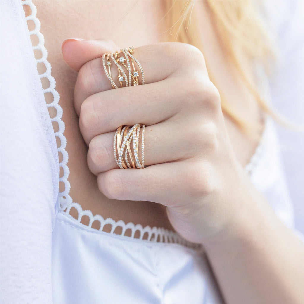 Diamond Bridge Ring 14k White Gold (0.62ct)