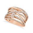 Diamond Bridge Cigar Ring 14k Rose Gold (0.62ct)
