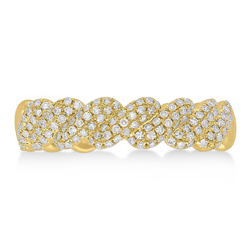 Diamond Accented Stackable Ring 14k Yellow Gold (0.38ct)