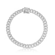 Diamond Pave Cuban Link Bracelet 14k White Gold (1.69ct)