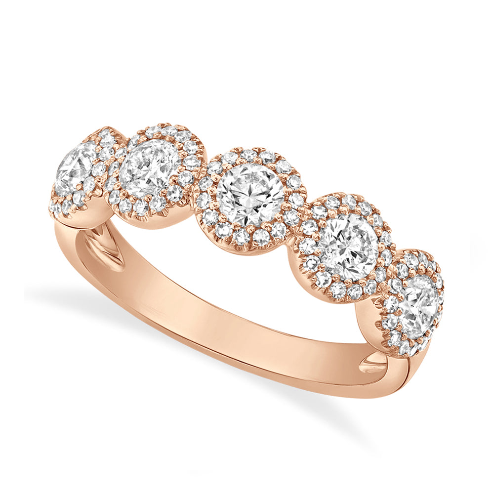 Diamond Halo Style Ring 14k Rose Gold (1.25ct)