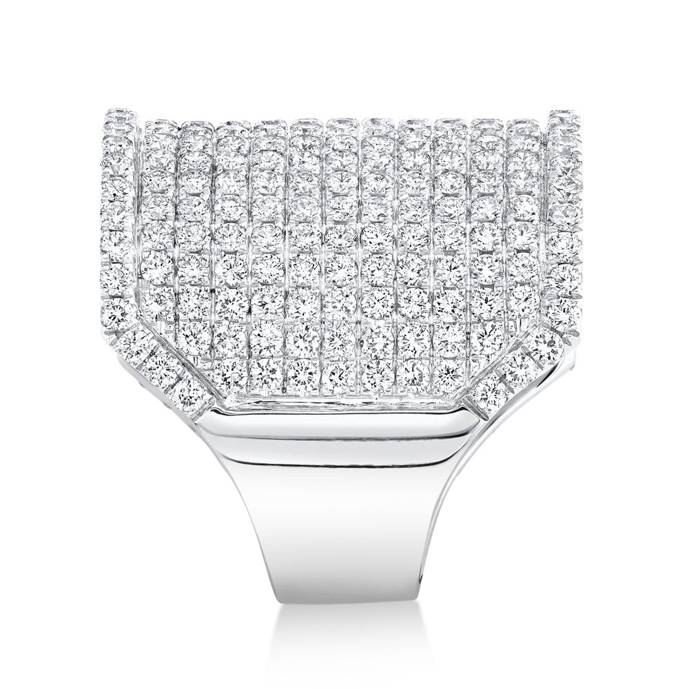 Diamond Pave Cocktail Ring 14k White Gold (2.86ct)