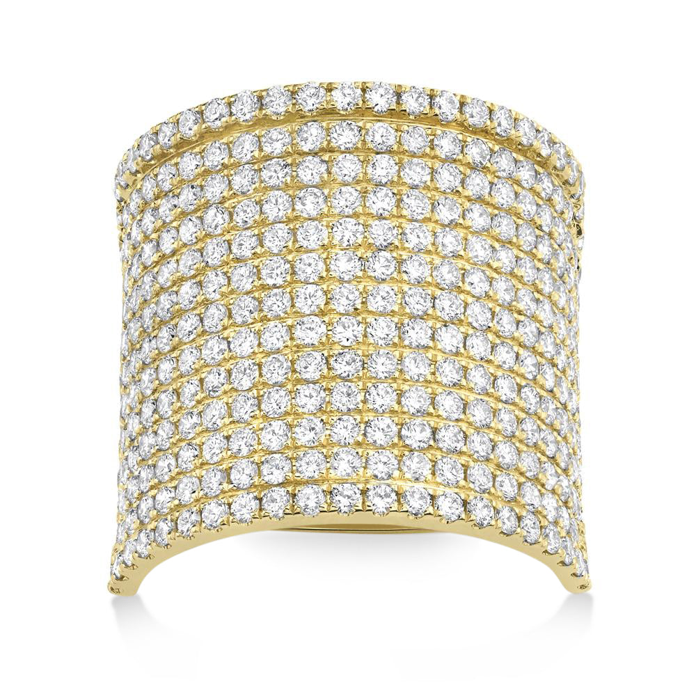 Diamond Pave Cocktail Ring 14k Yellow Gold (2.86ct)