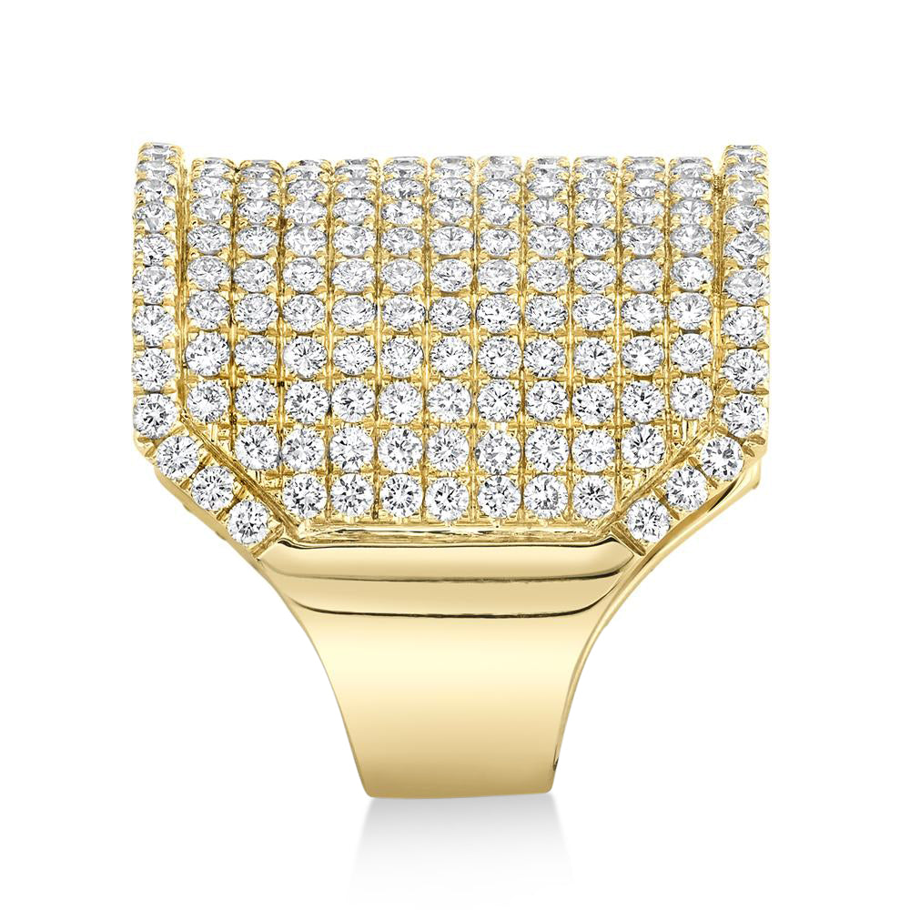 Diamond Pave Cocktail Ring 14k Yellow Gold (2.86ct)