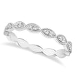 Diamond Accented Antique Style Eternity Band 14k White Gold (0.13ct)