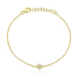 Diamond Star Link Bracelet 14k Yellow Gold (0.03ct)