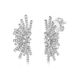 Diamond Abstract Statement Earrings 14k White Gold (0.39ct)