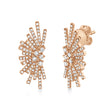 Diamond Abstract Statement Earrings 14k Rose Gold (0.39ct)