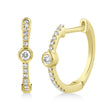 Diamond Bezel Huggie Earrings 14k Yellow Gold (0.13ct)