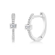 Diamond Baguette Hoop Earrings 14k White Gold (0.12ct)