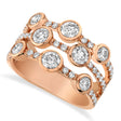 Diamond Bezel & Pave Statement Ring 14k Rose Gold (1.58ct)