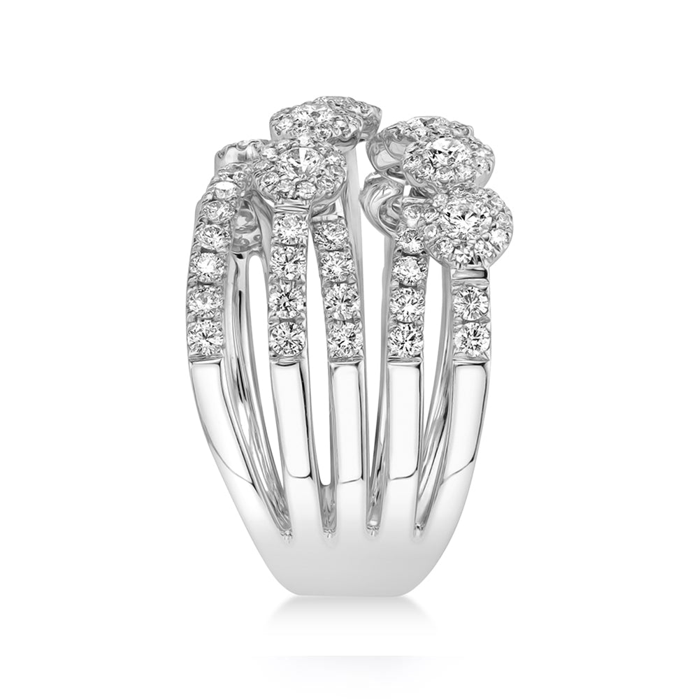 Diamond Cocktail Ring 14k White Gold (1.54ct)