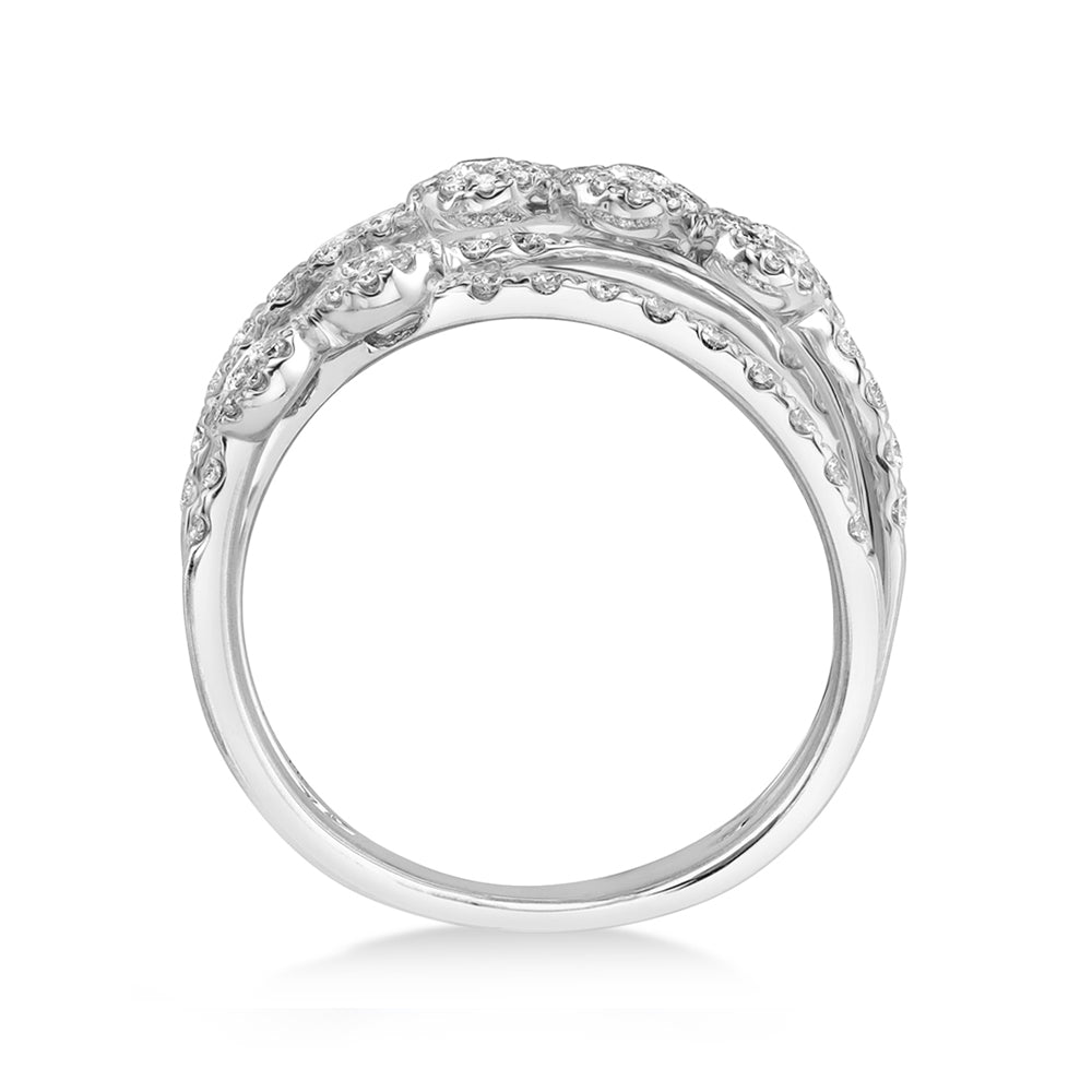 Diamond Cocktail Ring 14k White Gold (1.54ct)
