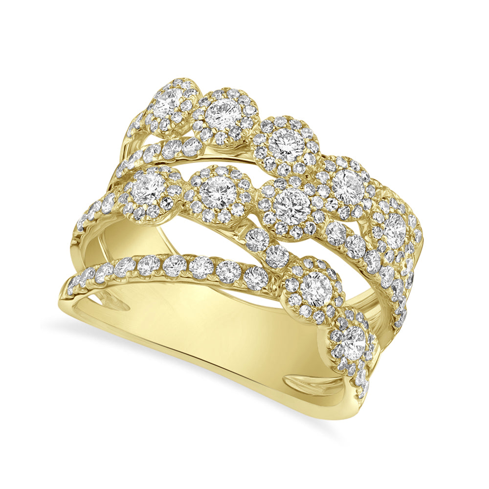 Diamond Cocktail Ring 14k Yellow Gold (1.54ct)