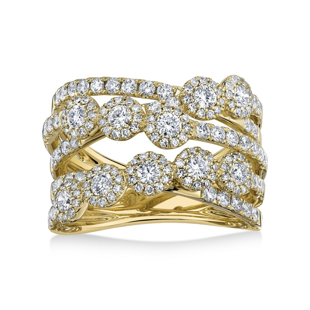 Diamond Cocktail Ring 14k Yellow Gold (1.54ct)