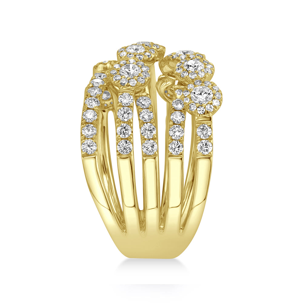 Diamond Cocktail Ring 14k Yellow Gold (1.54ct)