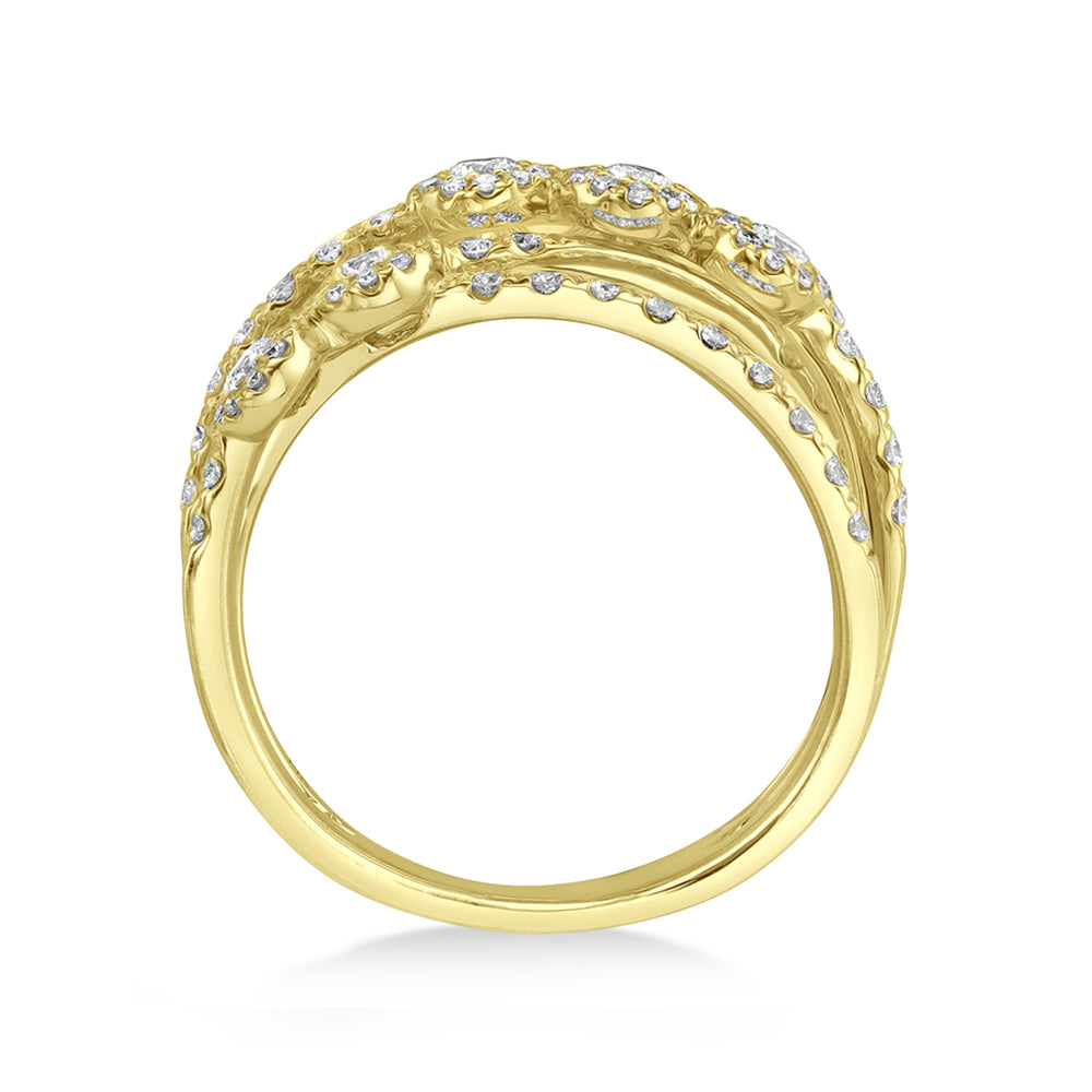 Diamond Cocktail Ring 14k Yellow Gold (1.54ct)