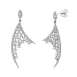 Diamond Drop Chandelier Earrings 14k White Gold (1.17ct)