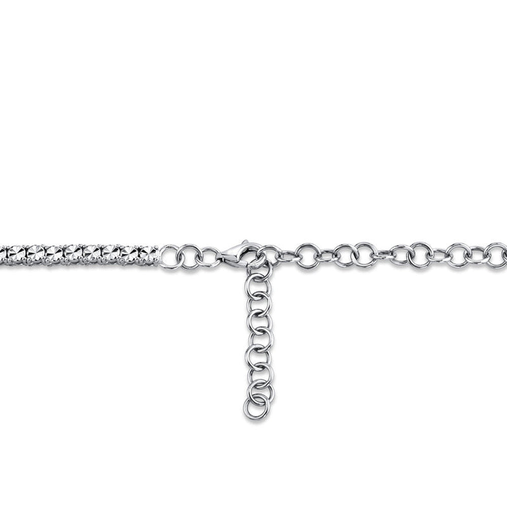 Diamond Tennis Necklace 14k White Gold (0.95ct)