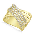 Diamond Accented Bridge Ring 14k Yellow Gold (0.54ct)